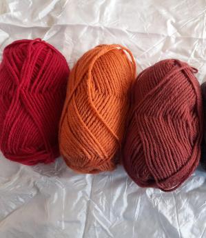 ROUGE/ ORANGE CUIVRE/ MARRON CHAUD