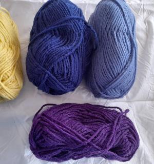 BLEU INDIGO FONCE/ BLEU MOYEN/ VIOLET FONCE